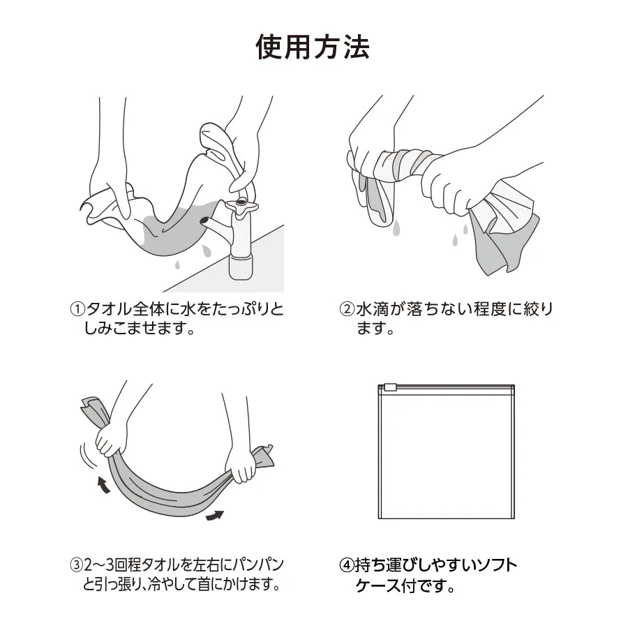 ~オオカミのアオンと青い夢の海~ ひんやりタオル