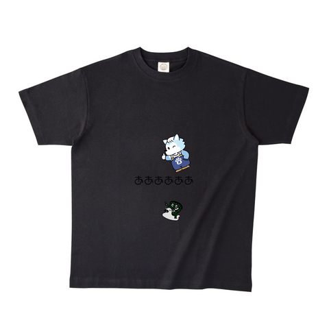 ブラックオーガニック半袖Tシャツ Lサイズ アオン unmon ああああああ