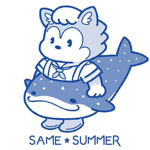 ~オオカミのアオンと青い夢の海~ クリアトートバッグ